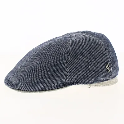 Flat Cap Baptiste Linen Blue - Flechet