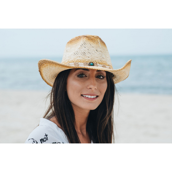 Frank James Straw Cowboy Hat - Traclet