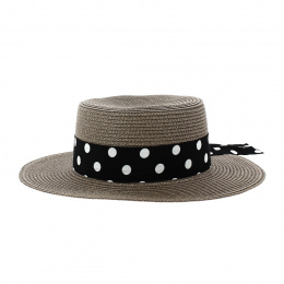 Guama Straw Cap Hat Taupe Paper - Traclet