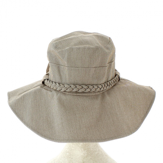 Berty Stripes Capeline Cotton & Viscose Beige - Traclet