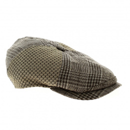 Casquette Hatteras Belfaci Patchwork Soie Beige - Fléchet