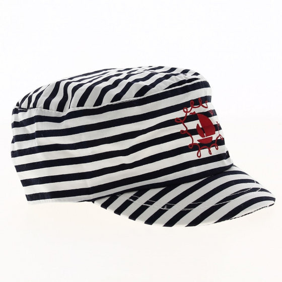 Cuban Cap Child Mory with Navy Stripes - Traclet