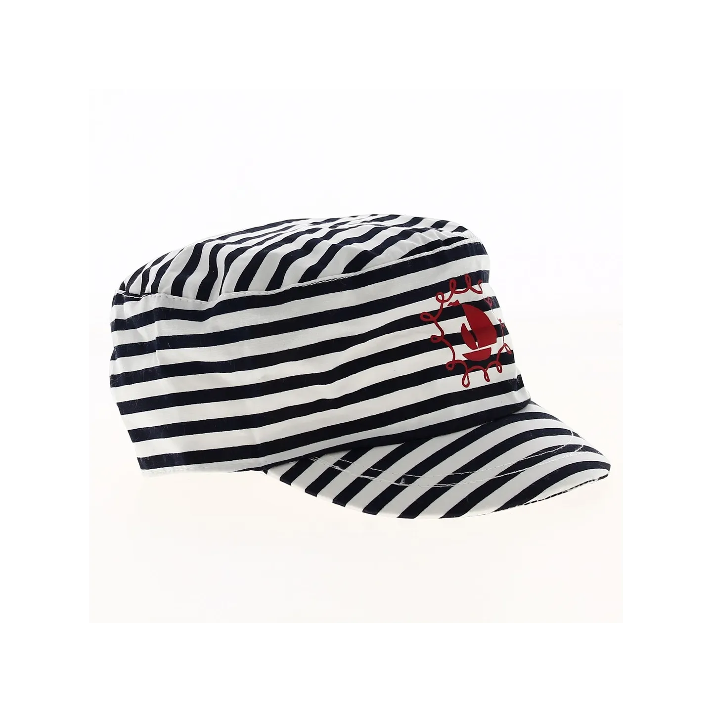 Casquette Cubaine Enfant Mory à Rayures Marine - Traclet