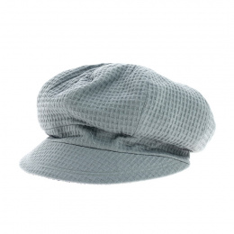 Cap Gavroche Elorine Blue Frosted Reversible Cotton - Traclet