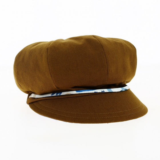 Cap Gavroche Sifnos Reversible Bronze Cotton - Traclet