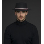 Klaxon Black Porkpie Hat - Bailey