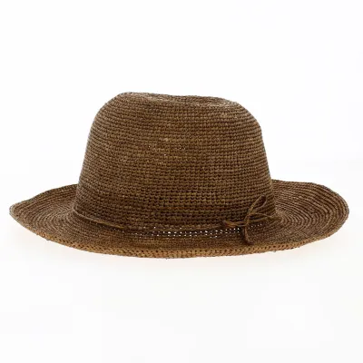 Chapeau Keren Paille Raphia Marron Clair - Traclet