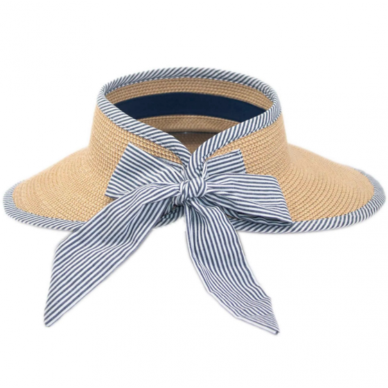UPF50+ Visor Cap Sassari Paper Straw - Traclet