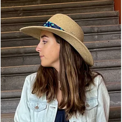 Chapeau Real X Gesche Vert et Bleu UPF 50+