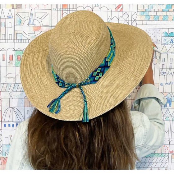 Chapeau Real X Gesche Vert et Bleu UPF 50+