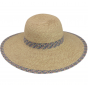 UPF50+ Lola Paper Straw Multicolored Wide-Brimmed Hat - Traclet