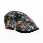 Daffy Cotton Flat Cap with Music Motifs - Traclet