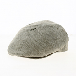 Flat Cap Oxford Linen Beige - Traclet
