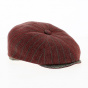 Hatteras Cap Dark Red Linen Stripe - Alfonso d'Este