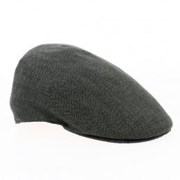 Flat Cap Palo Linen Khaki Chevrons - Alfonso d'Este