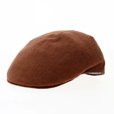 Casquette Plate Léon Lin Chevrons Rouille - Alfonso d'Este