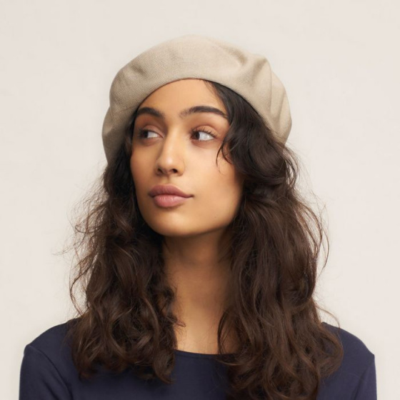 Authentic Summer Cotton Beret Greige - Heritage by Laulhère