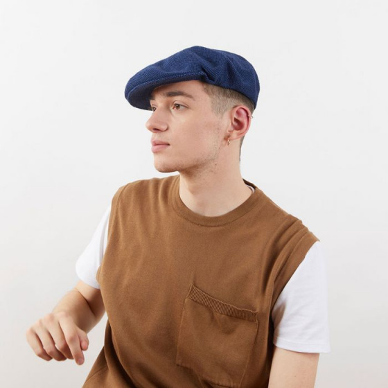 Summer Basque Beret Gabe Navy Blue - Laulhère