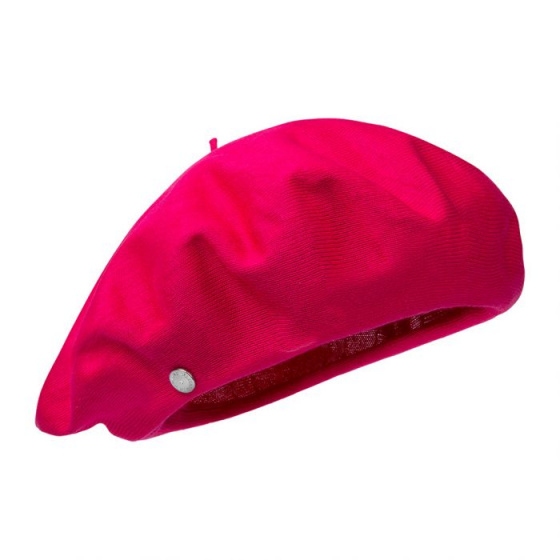 Authentic Summer Cotton Beret Bright Pink - Heritage by Laulhère