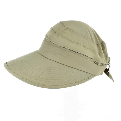 Large Visor Cap - UV Protection & Waterproof Butterfly KHAKI - Aussie Apparel Reference: 15507| Traclet Hat Shop