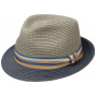 Trilby Scriba Toyo Grey & Navy Blue Hat - Stetson