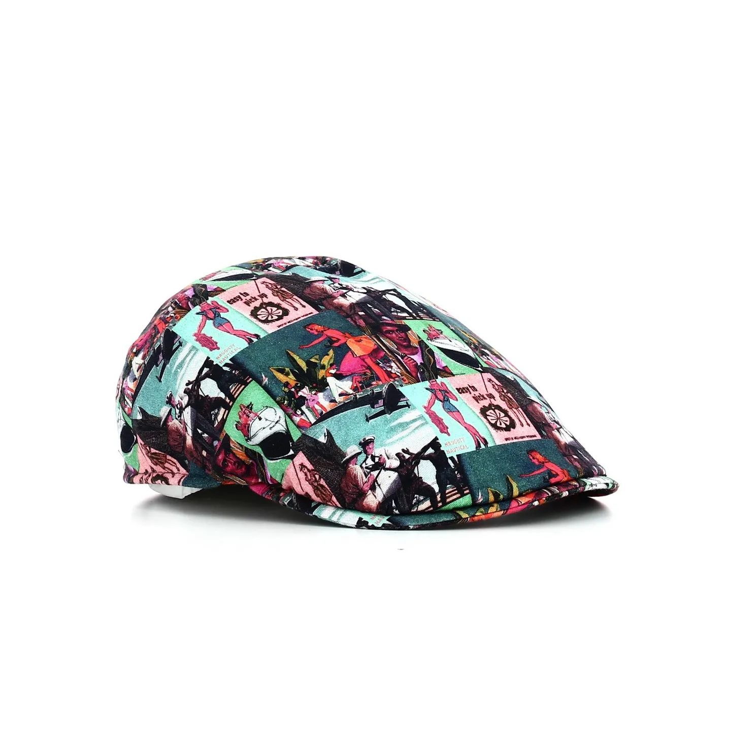 Nicolo Cotton Multicolored Flat Cap - Traclet
