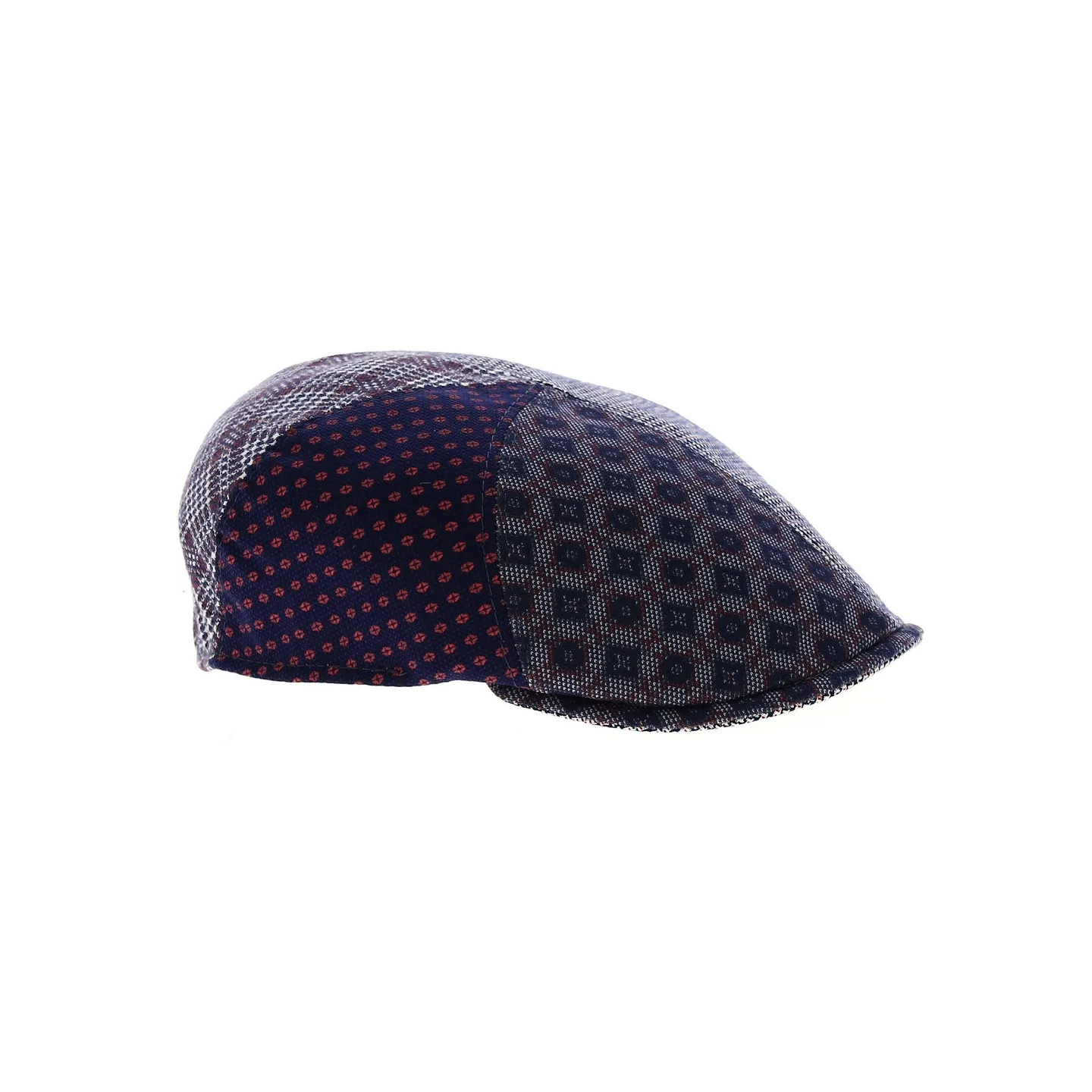 Peco Cotton & Linen Blue Patchwork Cap - Traclet