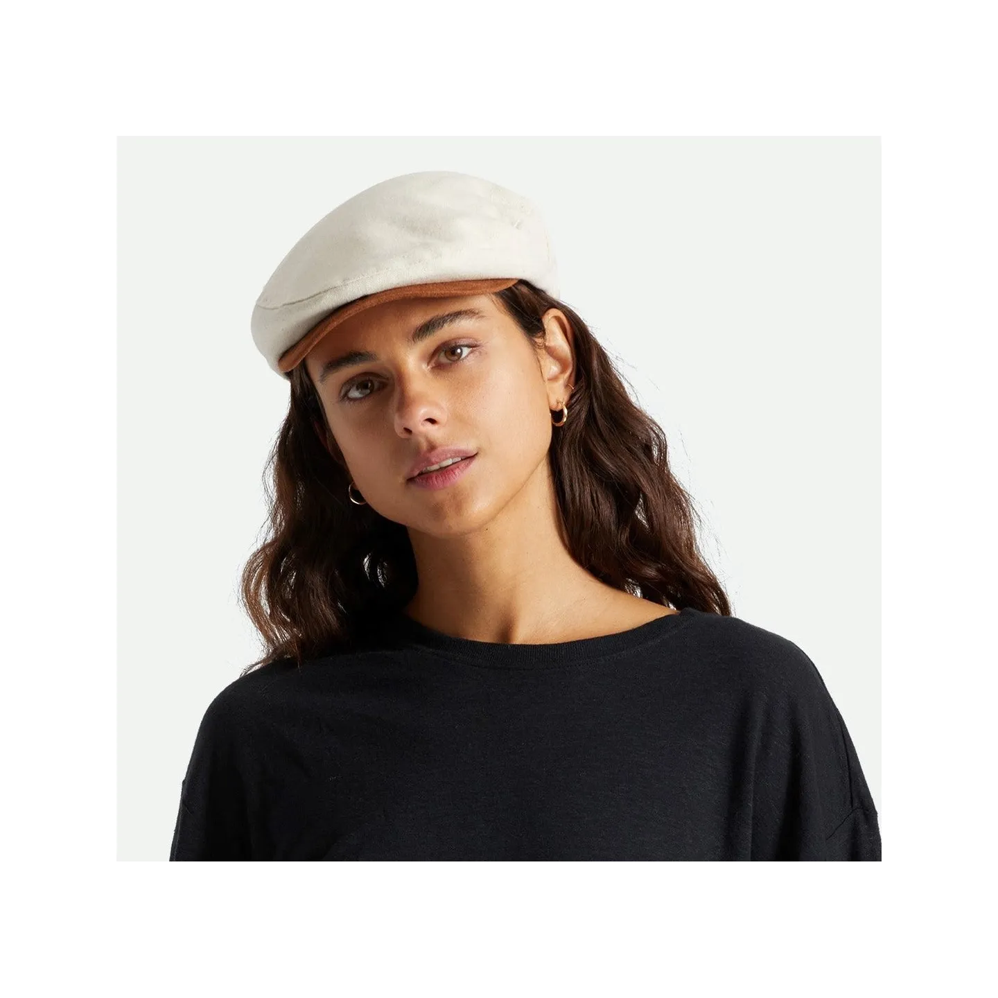 Brixton Natural Hooligan Flat Cap black worn by Slimane - buy Brixton hooligan cap - flat cap bri Referen