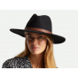 Black Wool Felt Fedora Hat Field Proper - Brixton