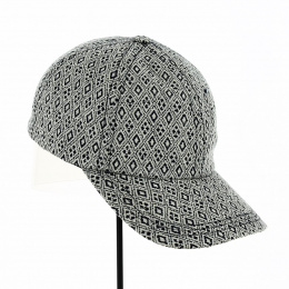 Baseball Cap Ethan Linen Checkered Blue - Traclet