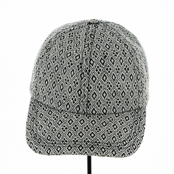 Baseball Cap Ethan Linen Blue Damier - Traclet