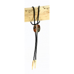 Bolo Tie - Ivory & Mammoth Fossil 10 - Traclet