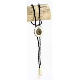 Bolo Tie - Deer & Mammoth Bone Tie Fossil 11 - Traclet