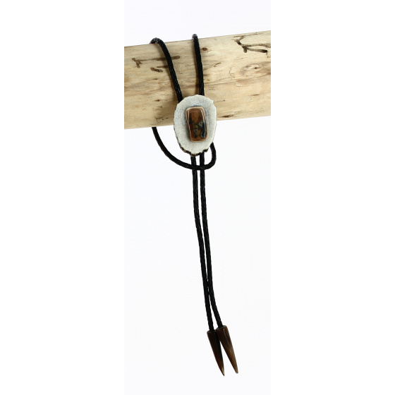 Bolo Tie - Deer & Fossil Mammoth Ivory 12 - Traclet