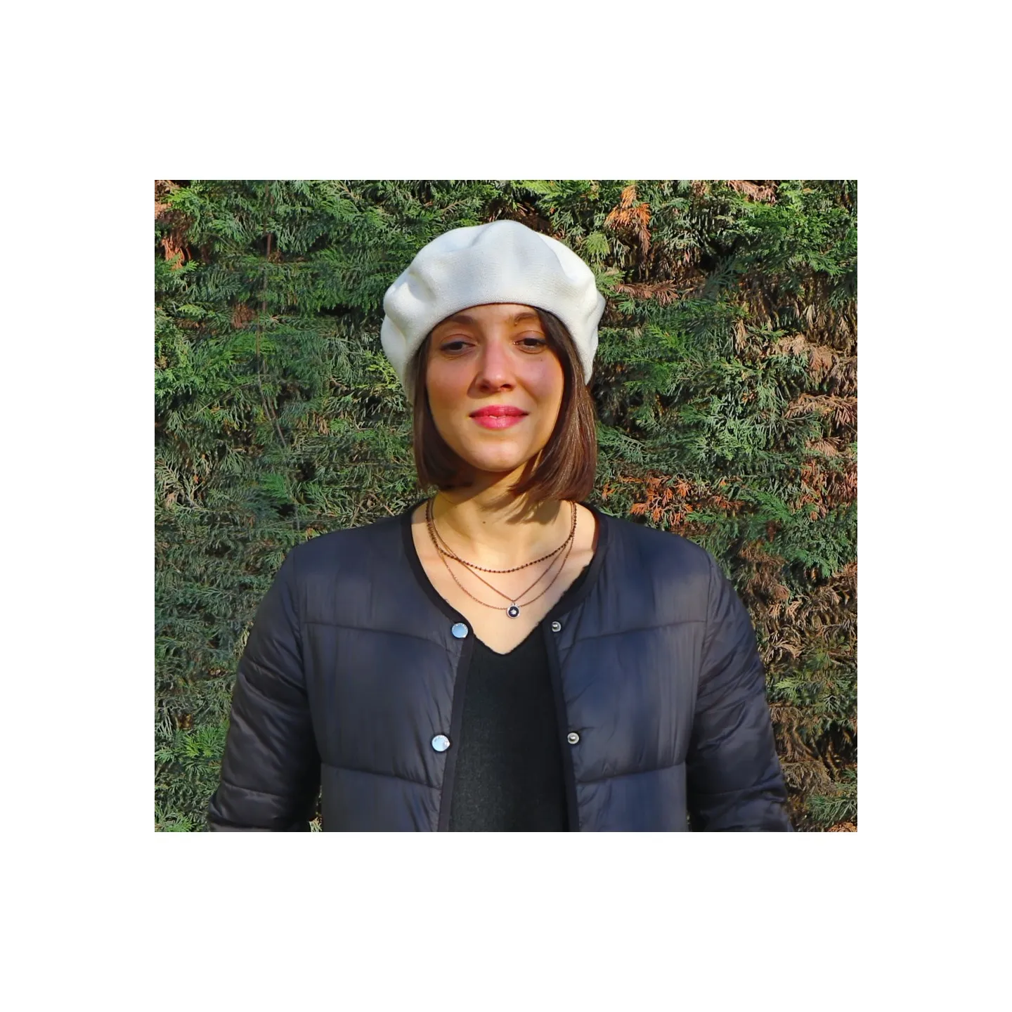 Organic Cotton Summer Beret Ecru - Le Béret Français  Reference: 15703 | Chapellerie Traclet