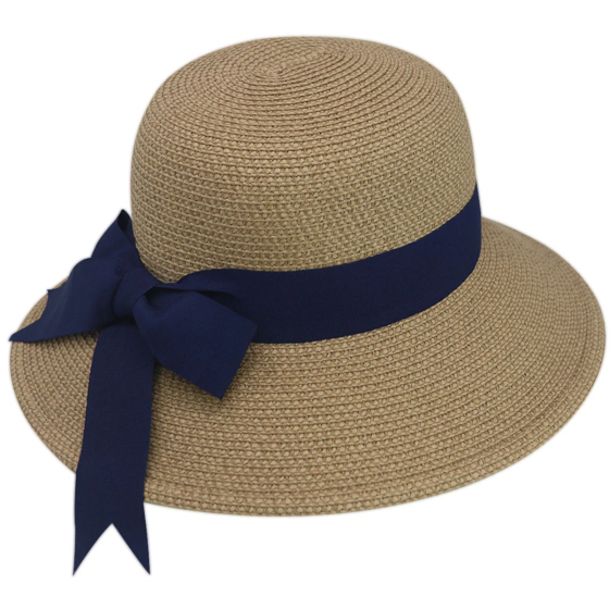 Chapeau de protection solaire Amalfi Paille Papier Marine - Traclet Chapeau de protection solaire Amalfi Paille Papier Marine - Traclet