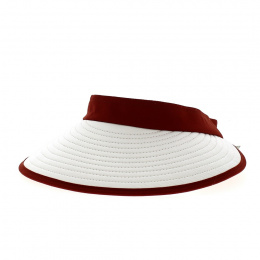 Bauloise Pornichet White & Red Terracotta Visor Cap - Soway