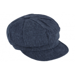 Cap Gavroche Montsoreau Linen Blue Navy - Traclet