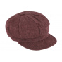 Montsoreau Linen Plum Newsboy Cap - Traclet