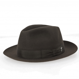 Chocolate Bogarte Fedora Hat - Flechet