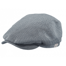 Bunga Cotton Flat Cap Blue Herringbone - Barts