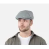 Bunga Flat Cap Cotton Blue Herringbone - Barts
