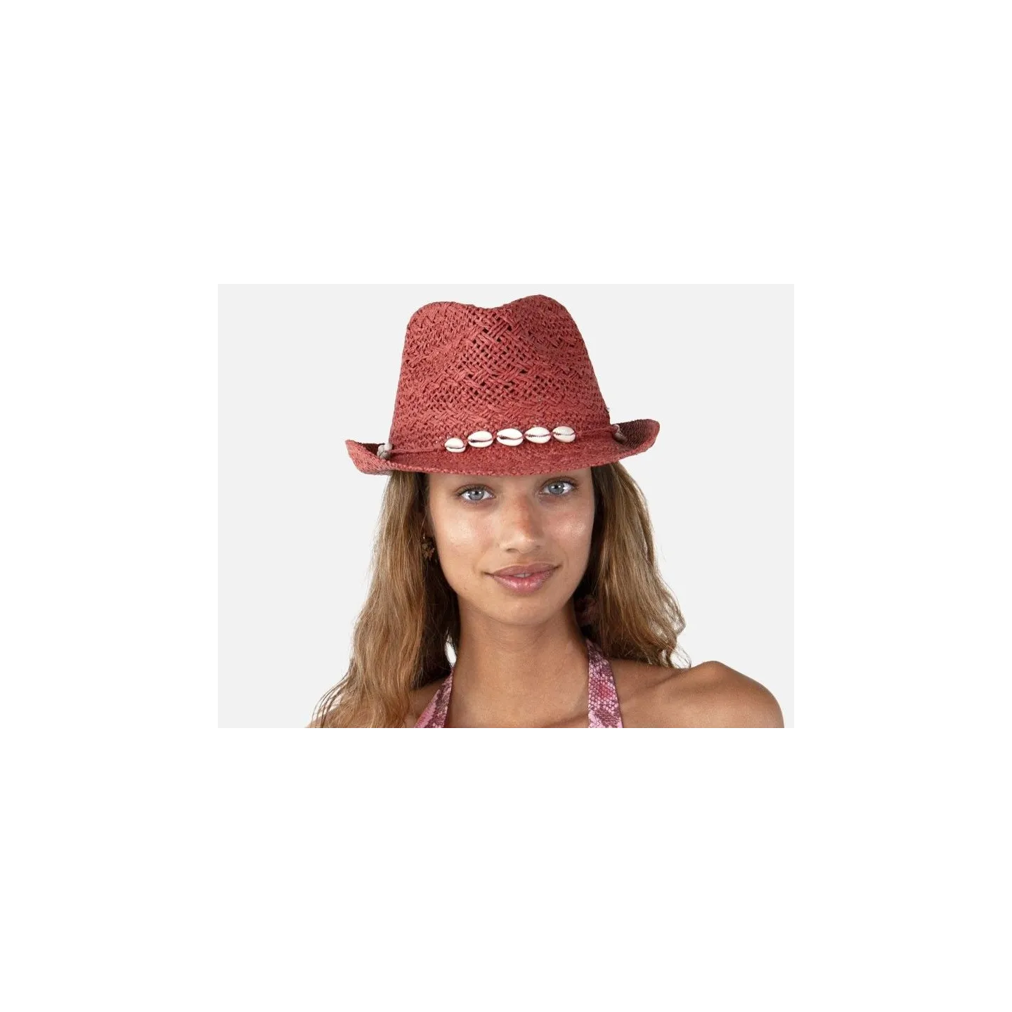 Chapeau Trilby Arday Rouge Paille Papier - Barts