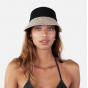 Vesder Linen Visor Black & Beige- Barts