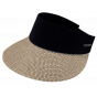 Black & Beige Vesder Linen Visor - Barts