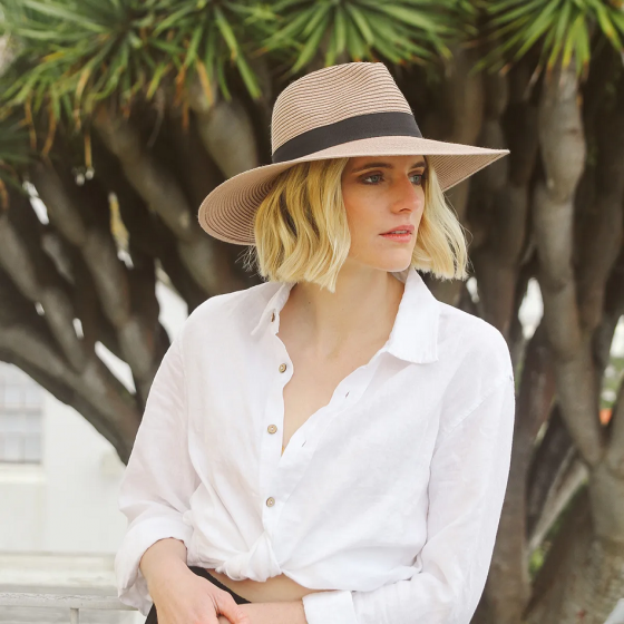 Fedora Fiona Taupe UPF50+ Hat - House of Ord