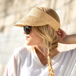 Noosa Straw Raffia Visor Cap - House of Ord