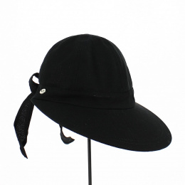 Camila Black Long Visor Cap UPF 50+ - Traclet