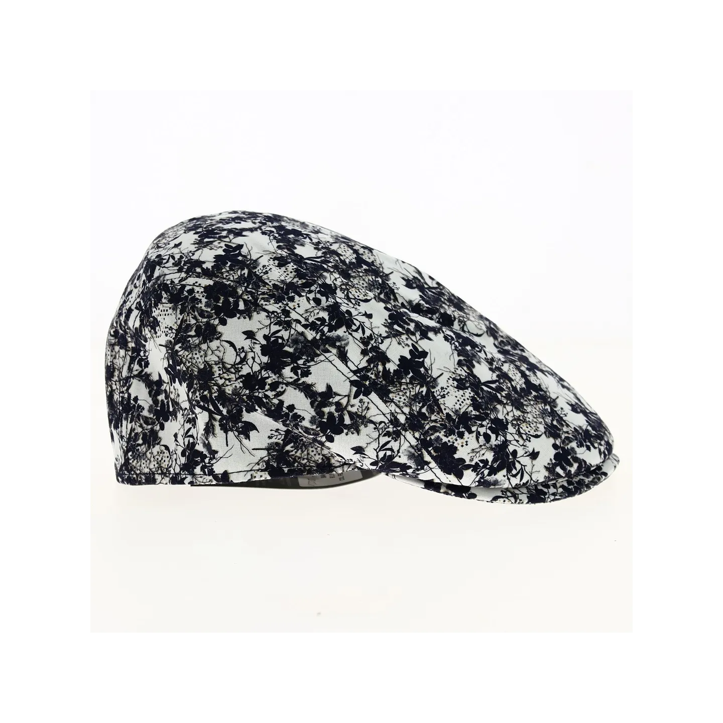 navy foliage flat cap mtm