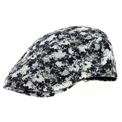 flat cap navy foliage mtm